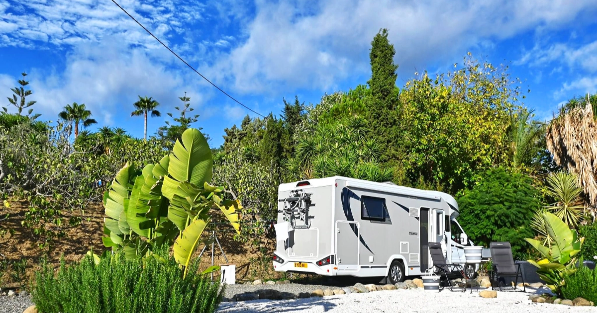 spacious gravel motorhome pitches